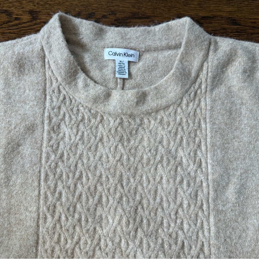 Calvin Klein Women's Beige Textured Sweater